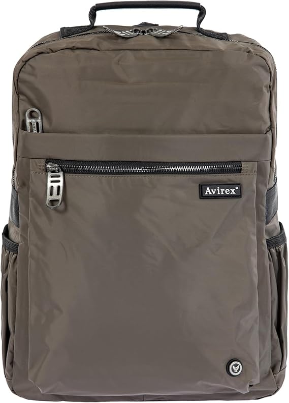 Avirex Bomber-Rucksack für Herren mit 16,6"-Laptopfach aus grünem Nylon