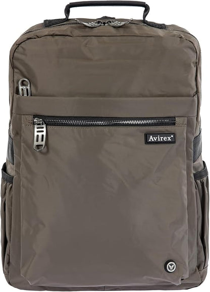 Avirex Bomber-Rucksack für Herren mit 16,6"-Laptopfach aus grünem Nylon
