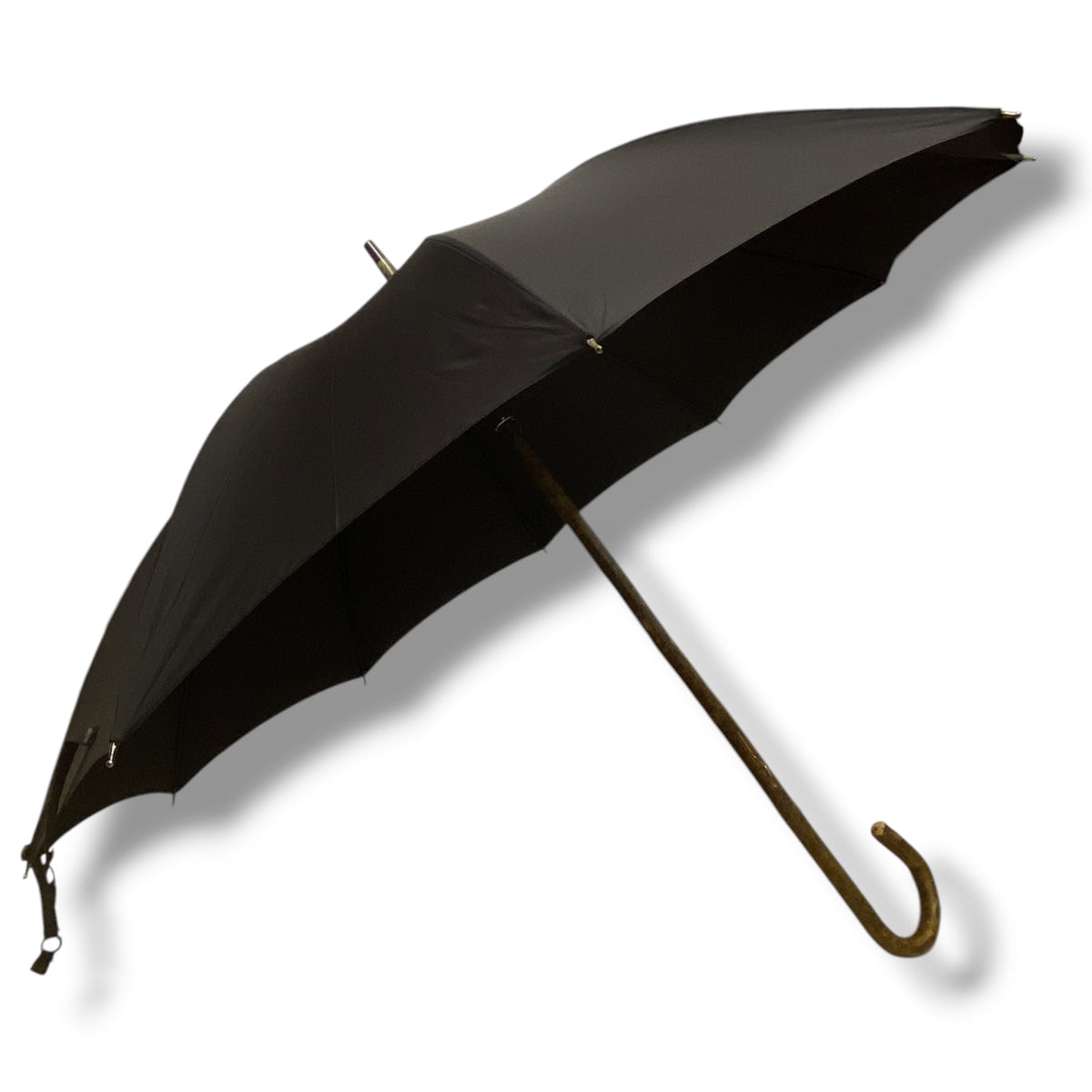 Regenschirm aus Apfelholz mit 10 Streben – Handgefertigt von Ombrelli Domizio seit 1989 – Hergestellt in Italien