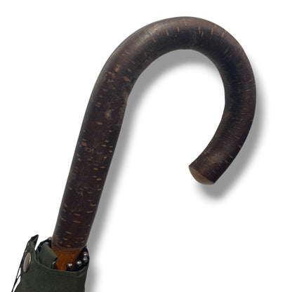 Ombrello manico in legno di Ciliegio montato a collo d’oca asta  10 Stecche lavorazione Artigianale Ombrelli Domizio dal 1989 Made in Italy