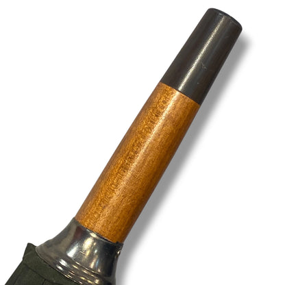 Ombrello manico in legno di Ciliegio montato a collo d’oca asta  10 Stecche lavorazione Artigianale Ombrelli Domizio dal 1989 Made in Italy