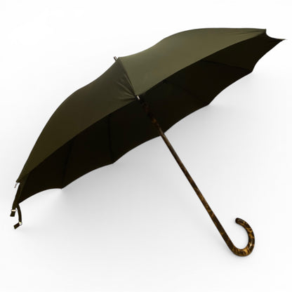 Regenschirm aus Apfelholz mit 10 Streben – Handgefertigt von Ombrelli Domizio seit 1989 – Hergestellt in Italien