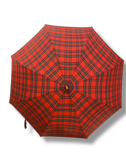 Ombrello classico unisex manico in Canna di Malacca tessuto cotone resinato