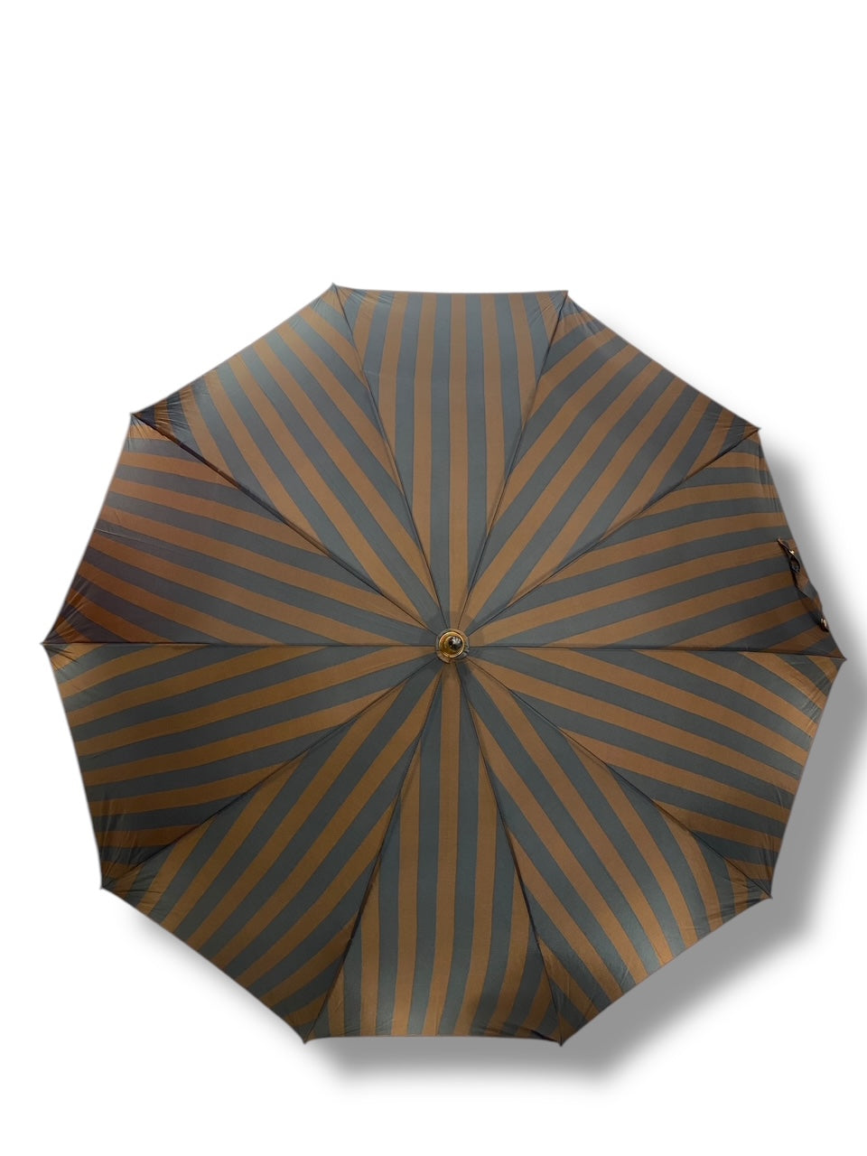 Klassischer Regenschirm mit Griff aus Malakka-Rohr, Nylongewebe, handgefertigt von Ombrelli Domizio seit 1989, Made in Italy F1