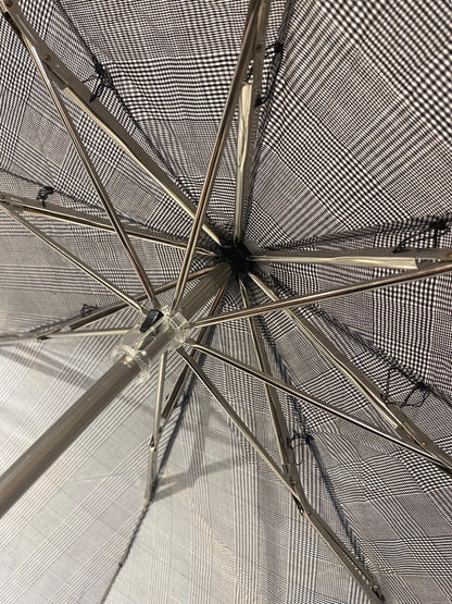 Ombrello uniesex telescopico struttura in acciaio apertura manuale manopola in canna di Malacca