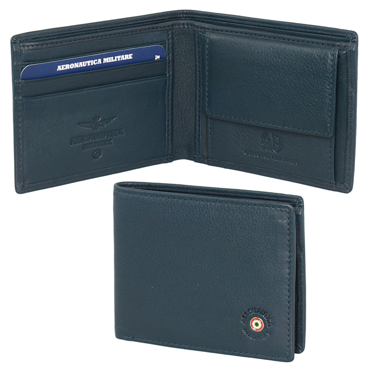 Leather wallet with coin holder and credit card holder AM 131 
