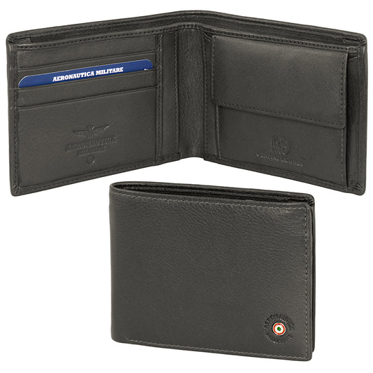 Portafogli in pelle con portaspicci e porta carte di credito AM 132